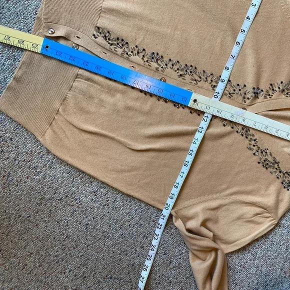 Covington Lightweight Casual Cardigan Sweater Women Sz L Stretch Cozy Embroidery - Picture 2 of 6